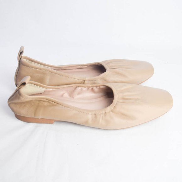 Kelly and Katie Womens 7.5 Nude Beige Nayana Ballet Flat Leather Slip On - Picture 6 of 8